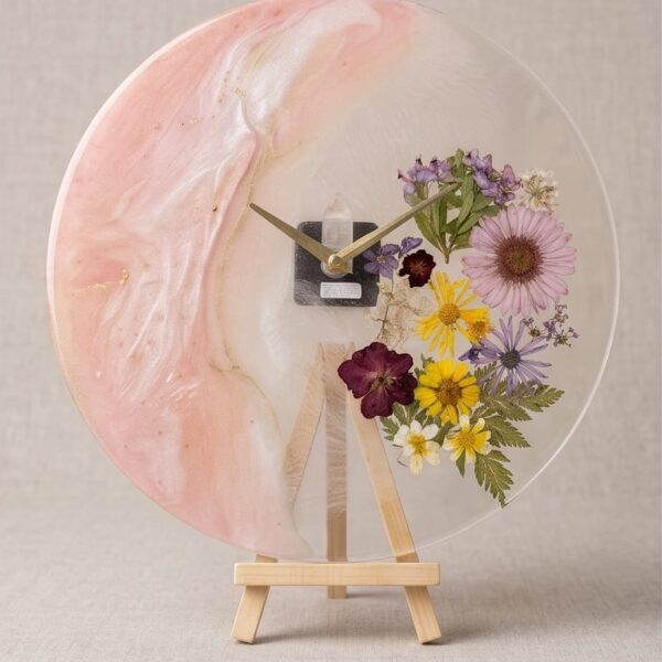 Horloge mural Éclosion Rose