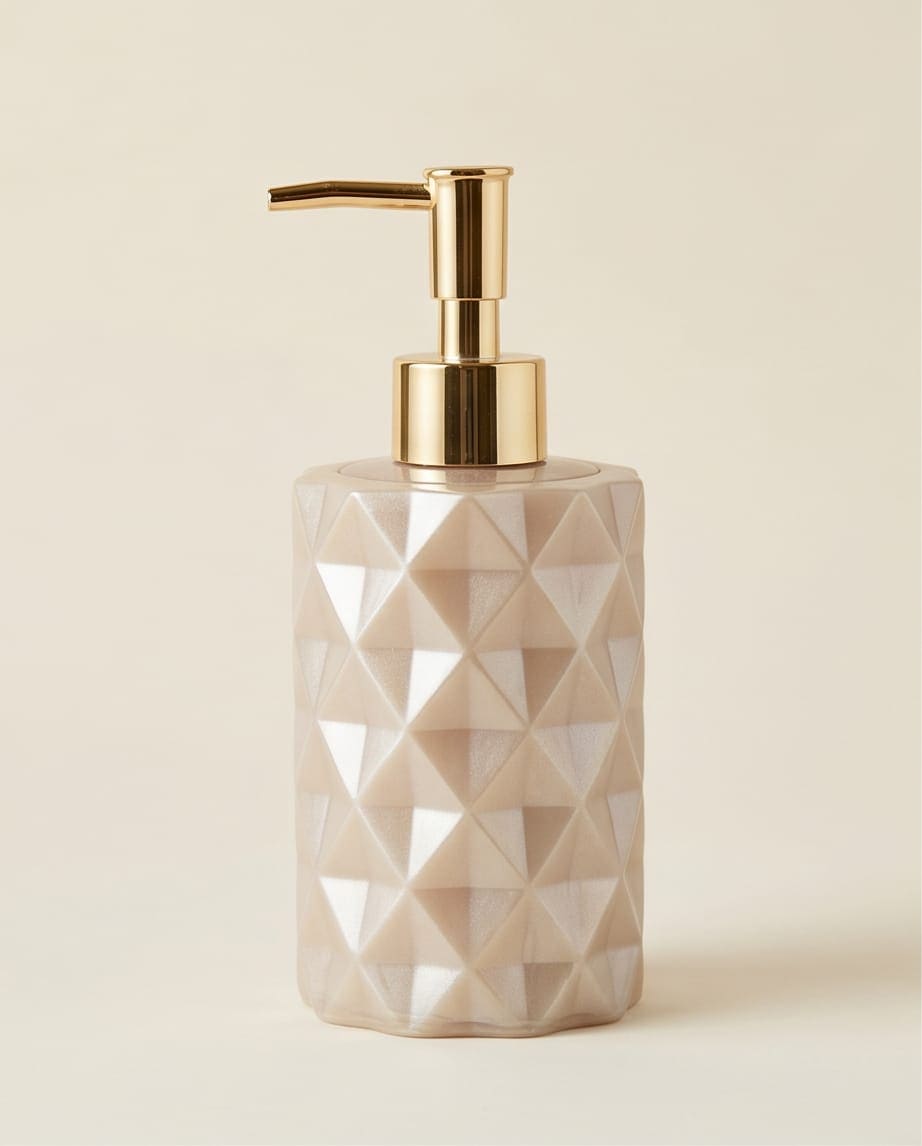 Distributeur de savon artisanal en résine époxy pour salle de bain